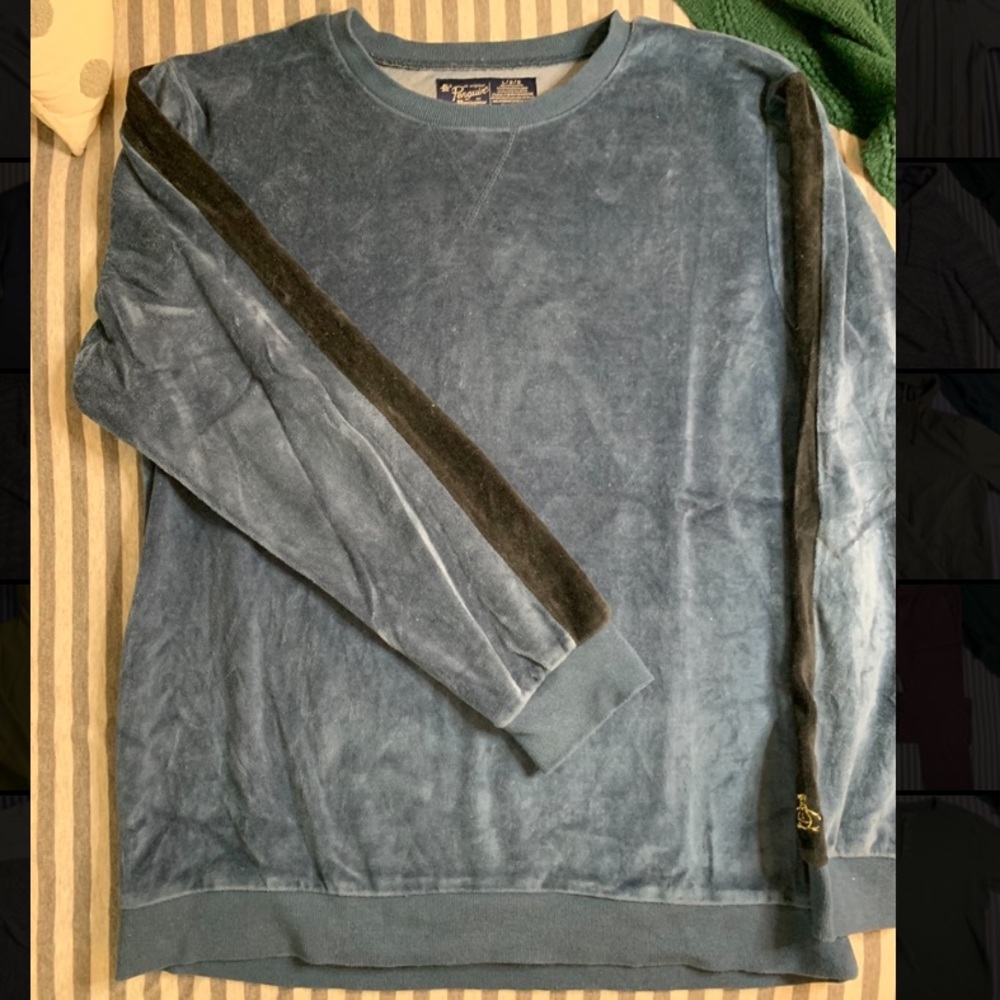 Soft Penguin Velvet Crewneck